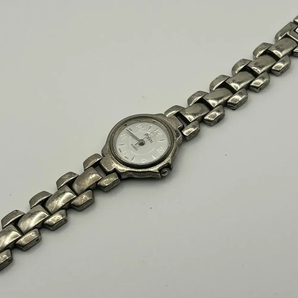 Polini Silver Stainless Steel Women’s Watch Working New Battery